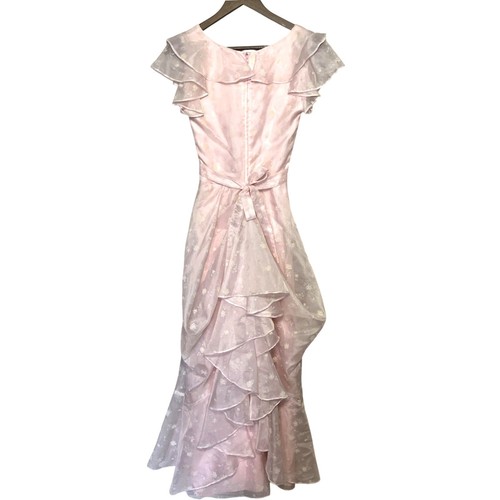 Vintage 1970s pink - 1970s, chiffon