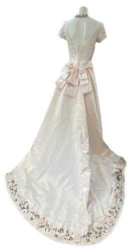Blush vintage wedding gown - vintage,